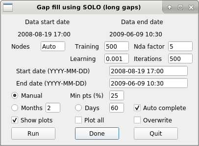 Image of the GapFillLongSOLO GUI