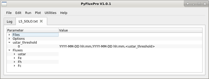 Image of a ustar threshold section in an L5 control file.