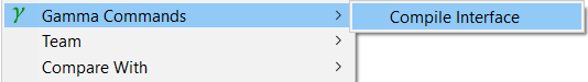 Menu: compile interface