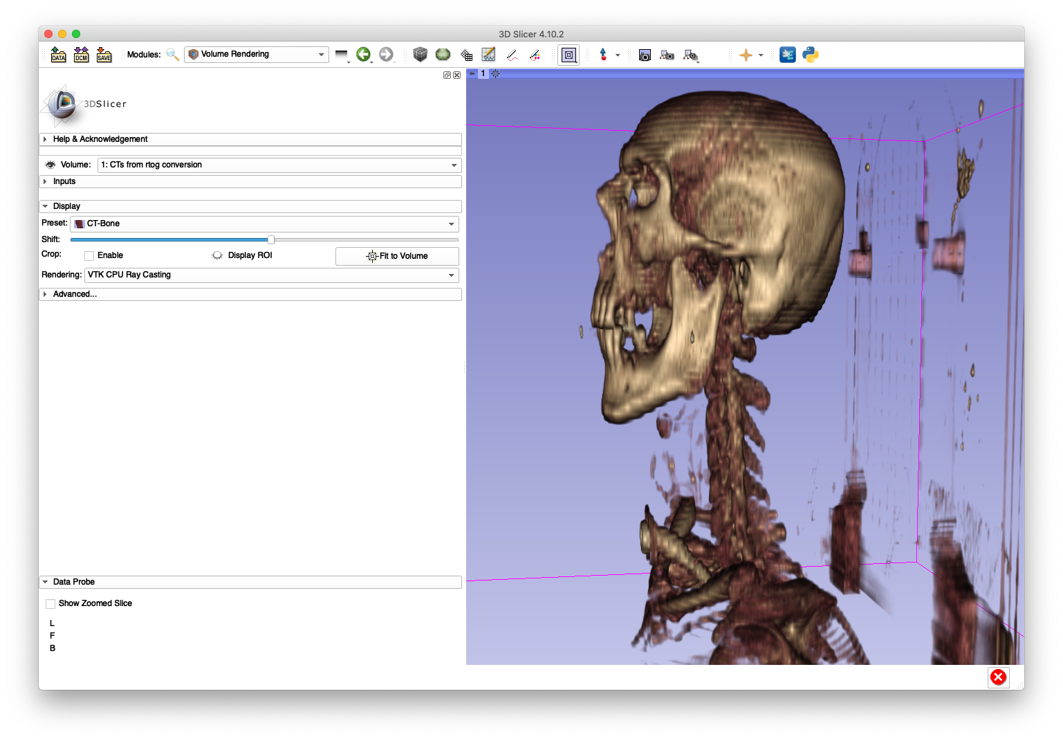 Example 2 Incorrect Volume Rendering